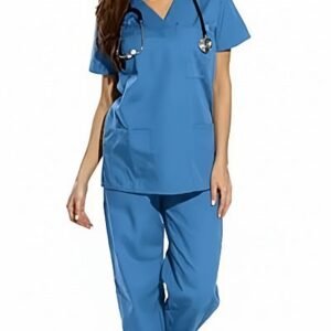 Scrub Pijama Hospitalar 100% Algodão - Azul Hospitalar