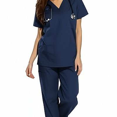 Scrub Pijama Hospitalar 100% Algodão - Marinho